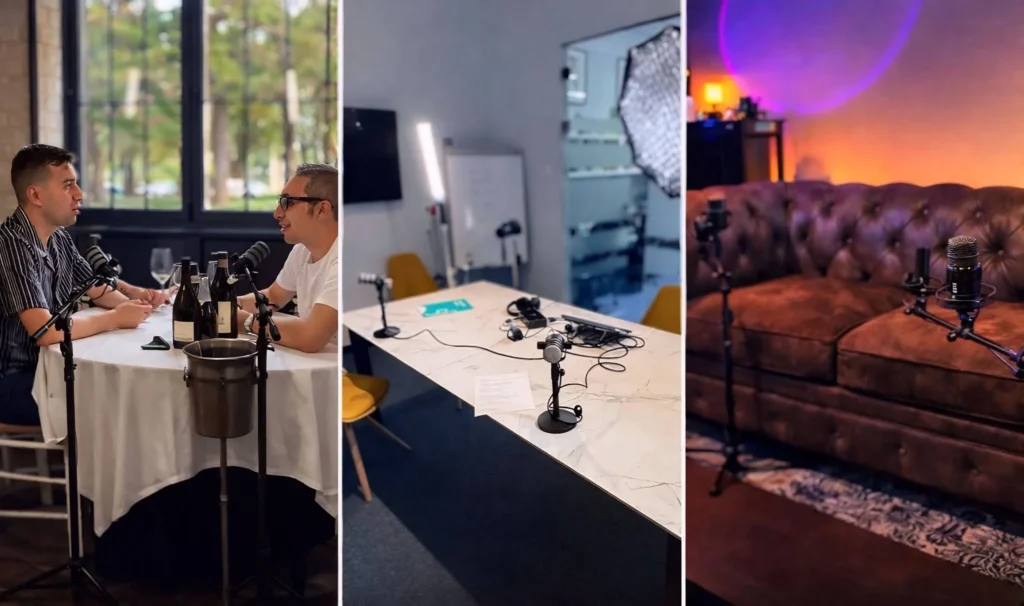 Estudio de grabación en diferentes ambientes